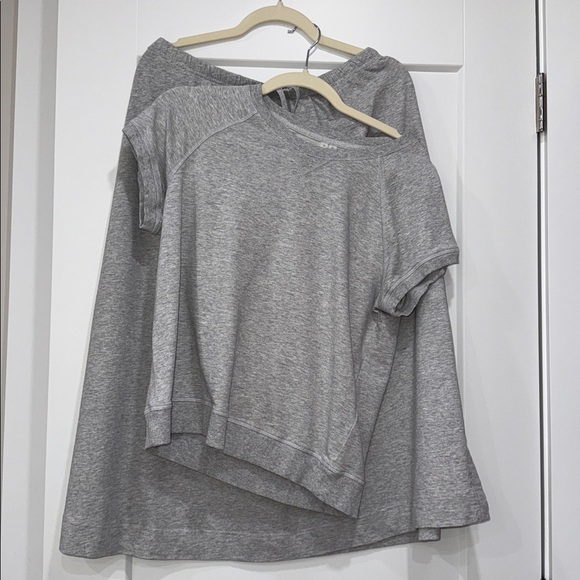 Arket Dresses & Skirts - Arket Light Gray A-Line Skirt and Shirt Set